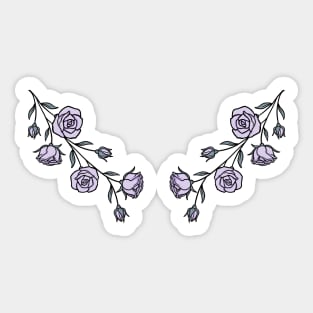 Collarbone roses Sticker